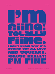 Poster I’M FINE! Totally fine.